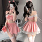 Yomorio Naughty Cat Girl Lingerie Set Pink Neko Outfit Anime Cosplay Costumes