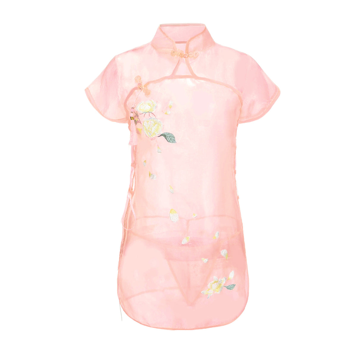 Yomorio Sexy Nurse Lingerie Costume Pink Button Front Nurse