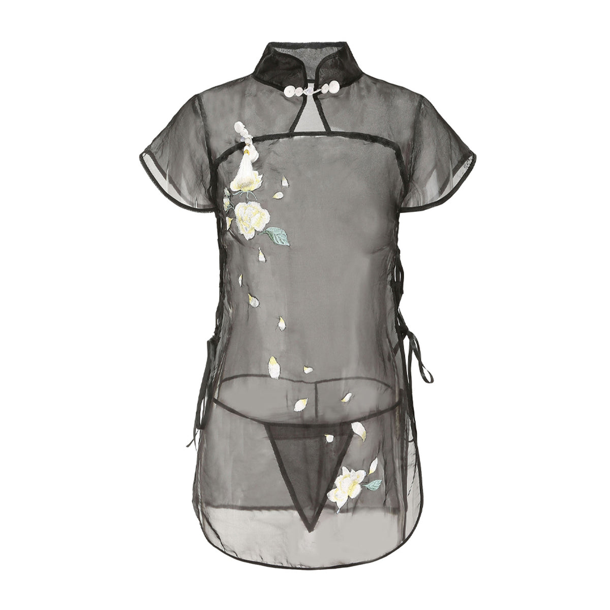 Yomorio Satin Nightshirt: Sexy Sheer Sleepwear for Women – YOMORIO