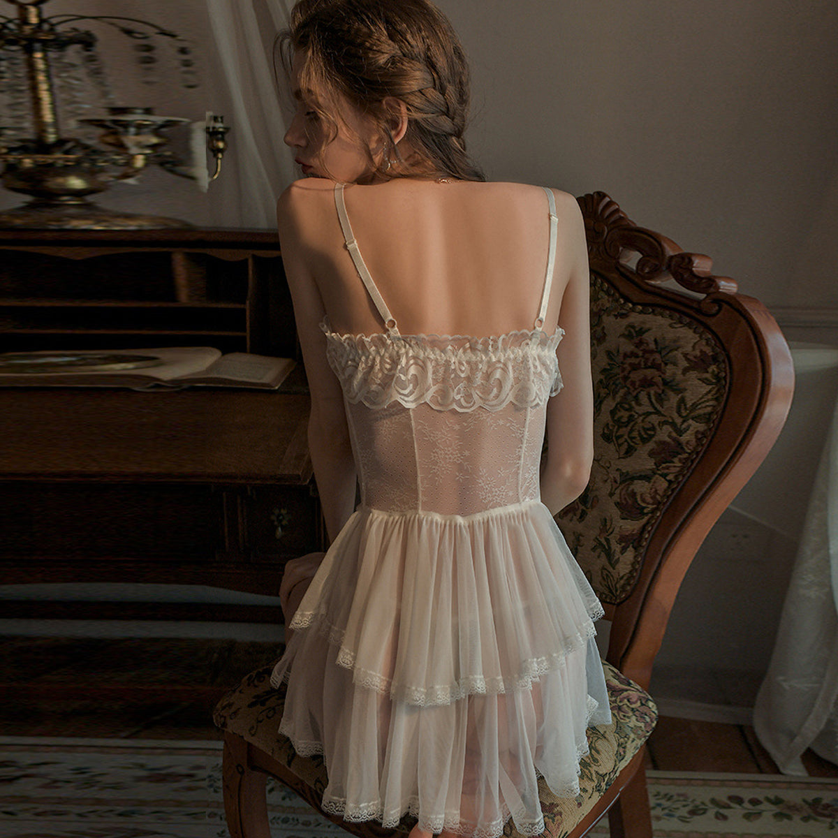 Yomorio Bridal Lingerie Dress - Elegant Lace Gown for Romantic Nights –  YOMORIO