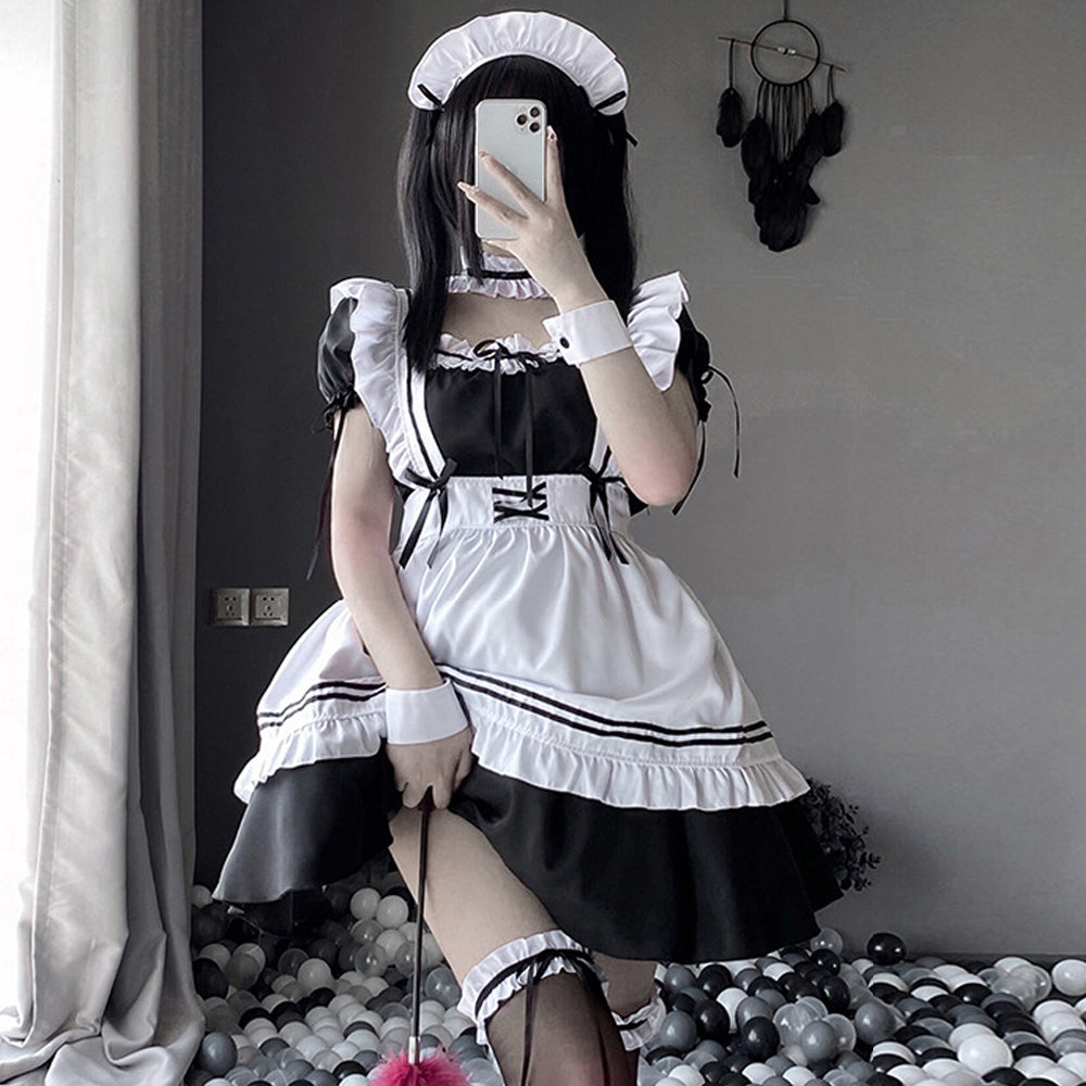 Hot French Maid Sexy Women Lingerie Outfit Fancy Dress Costume
