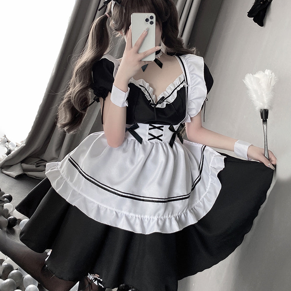 Yomorio Sexy Maid Costume Cute Lolita Cosplay Outfit French Apron Maid Fancy Dress