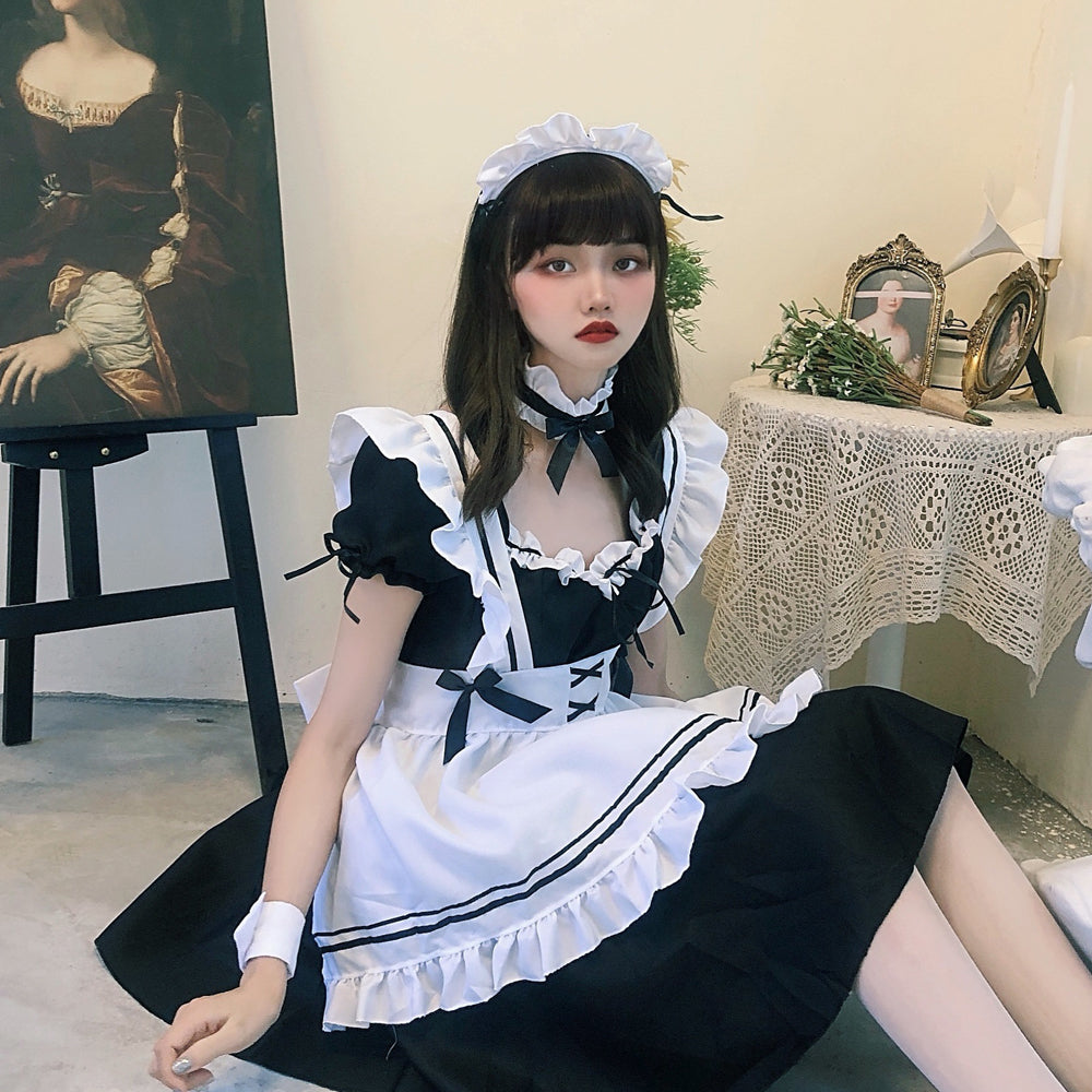 Yomorio Sexy Maid Costume Cute Lolita Cosplay Outfit French Apron Maid ...