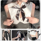 Yomorio Sexy Nun Costume Habit Nun Cosplay Lingerie Set High Slit Cosplay Dress