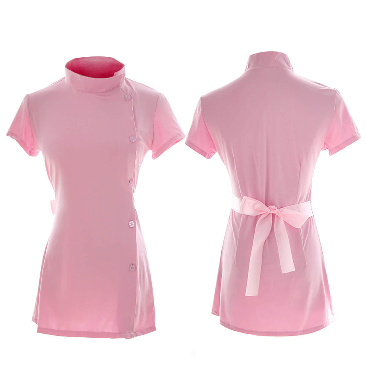 Yomorio Sexy Nurse Lingerie Costume Pink Button Front Nurse