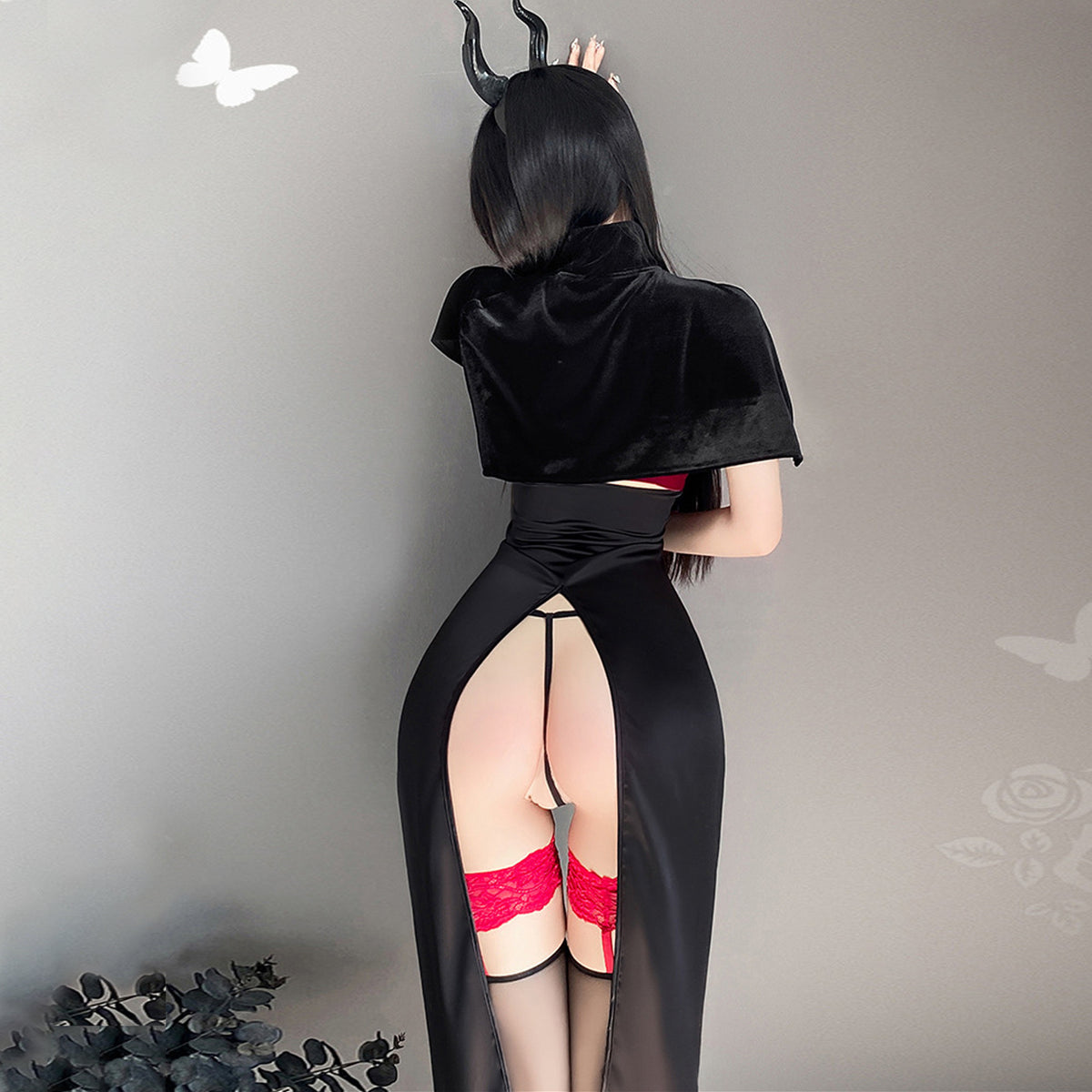 Yomorio Succubus Cosplay Outfit Devil Anime Costume Sexy High Slit Lin –  YOMORIO