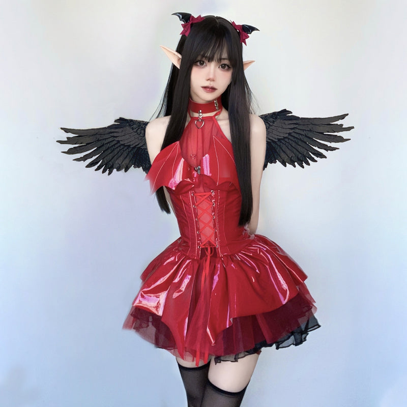 Sexy Latex Succubus Cosplay Costume Little Devil Anime …
