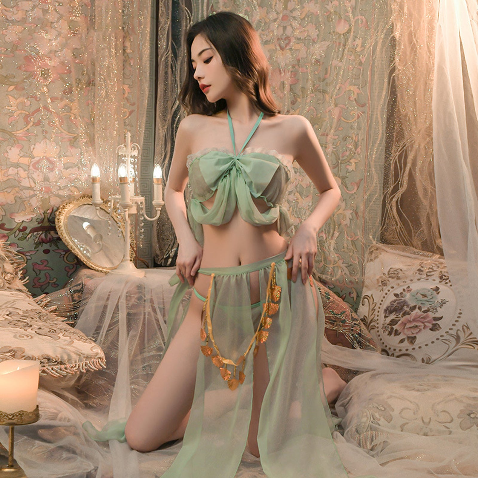uniek Onheil rijst Yomorio Vintage Princess Costume Arabian Erotic Lingerie Set Sexy Band –  YOMORIO