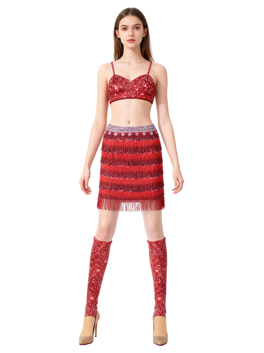 Fadiant Scarlet Fringe Performance Set
