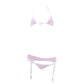 Anime Lingerie Sexy Cute Striped Micro Bikini Cosplay Bra and Panty Set