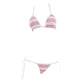 Micro Two Piece Bikini Set Cute Stripe Cosplay Lingerie Set Anime Babydoll Thong Bikini