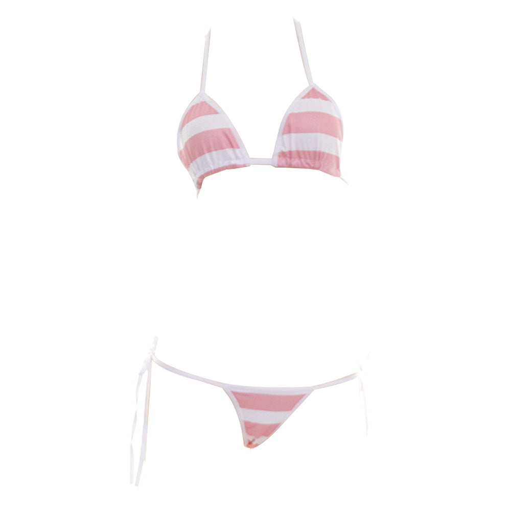 Micro Two Piece Bikini Set Cute Stripe Cosplay Lingerie Set Anime Baby ... Micro Two Piece Bikini Set Cute Stripe Cosplay Lingerie Set Anime Baby ...