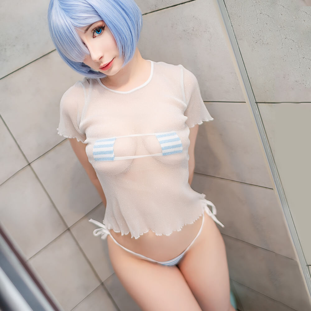 Sexy Anime Stripe Cosplay Lingerie Cute Micro Bikini Set Kawaii Bra and Panty