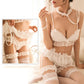Sexy Lingerie Costume Chiffon Ruffle Strappy Outfit with Choker
