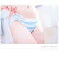 2 Colors Striped Panties Bikini Cotton Anime Blue Pink Cosplay Underwear