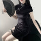 3 Colors Sexy Chinese Velvet Vintage Cheongsam Dress Anime Cosplay Lingerie Traditional Qipao Babydoll