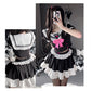 Anime Maid Cosplay Costume Classic Japanese Lolita Lace Top with Skirt Uniform Outfit