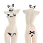 Cow Print Square Anime Lingerie Lolita Japanese Cosplay Bikini Costume Set