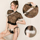 2 Colors Chinese Cheongsam Lingerie Set Lace See Through Ruffle Anime Cosplay Costume