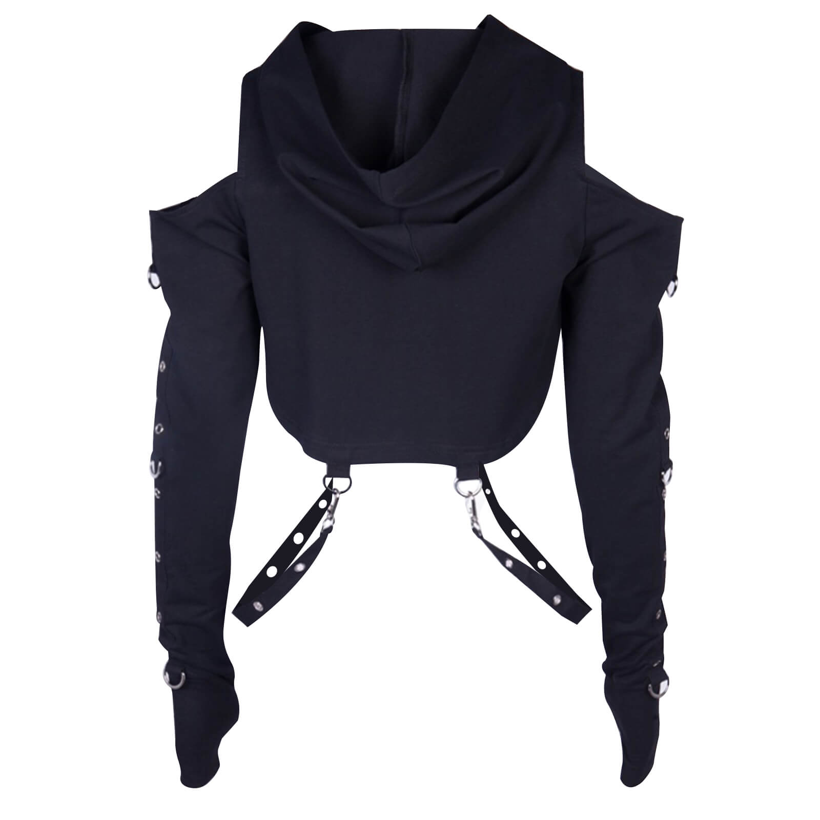 Gothic crop top discount hoodie