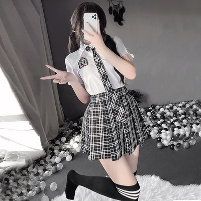 Anime School Girl Costume Japanese Schoolgirl Uniform Cosplay Lingerie ...