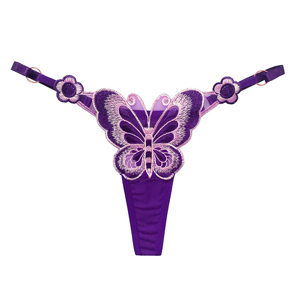 Sajiero Butterfly - Fun Night Padded Bra And Panty Purple - 34