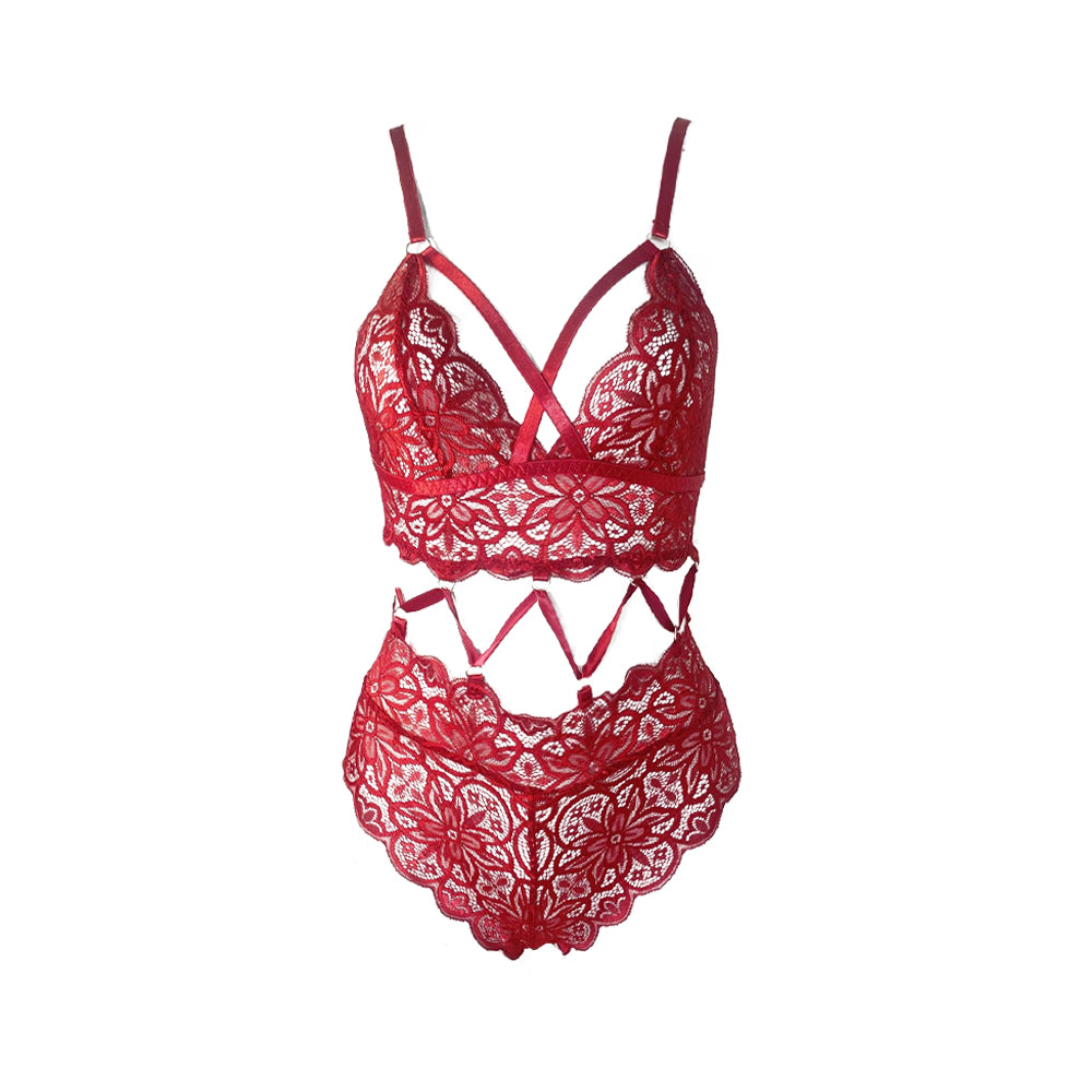 Cut Out Lace Teddy Strappy One Piece Lingerie Lace Up Sexy Deep V Body YOMORIO Cut Out Lace Teddy Strappy One Piece Lingerie Lace Up Sexy Deep V Body YOMORIO