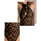 Sexy Lace Cheongsam Lingerie Open Crotch Chinese Teddy Lingerie Transparent Bodysuit