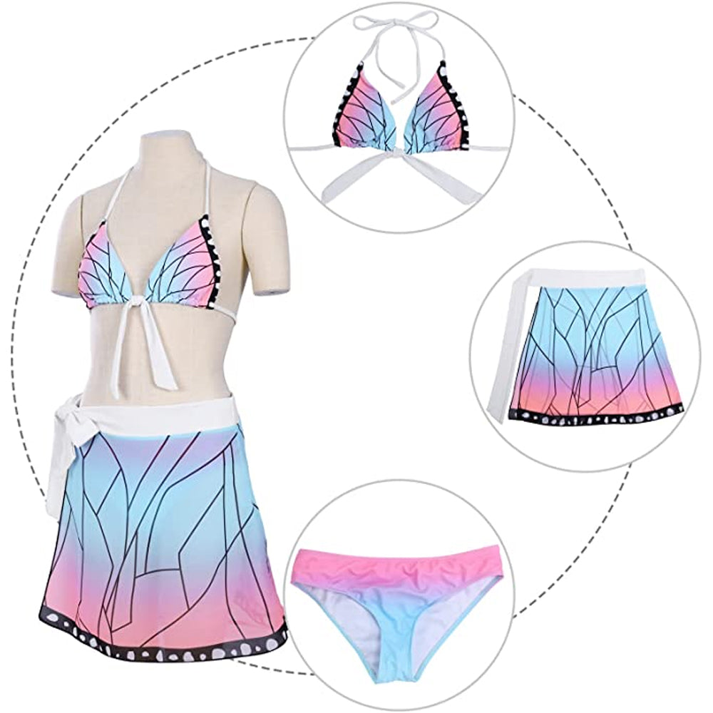 Japanese Anime Cosplay Bikini Set 3 Piece Triangle Cups Top Mini Skirt –  YOMORIO