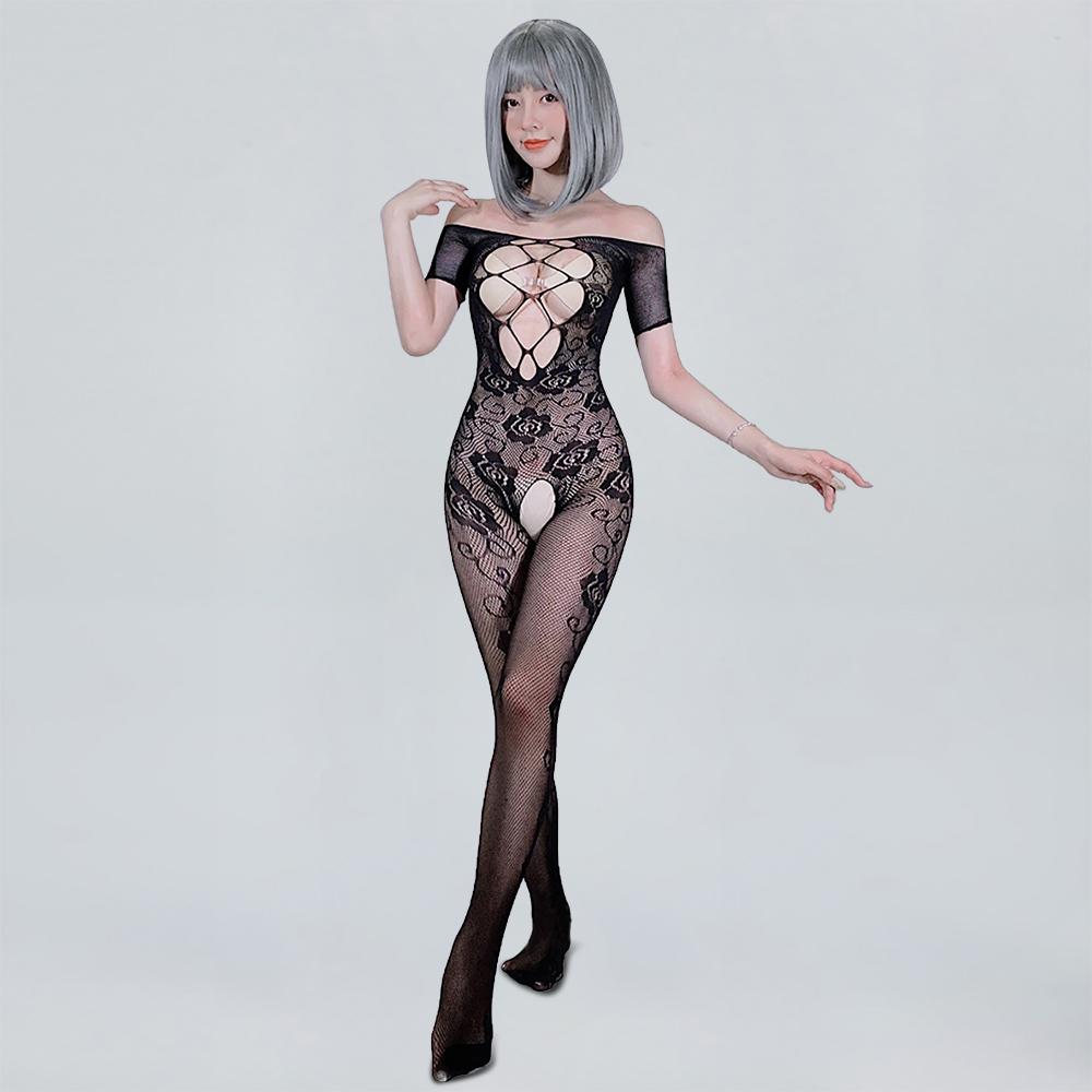 Yomorio Sexy Floral Lace Bodystocking - Elegant and Alluring Lingerie