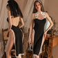 Nun Cosplay Uniform Set Sexy Hollow Side Split Lingerie Dress Naughty Anime Roleplay Outfit