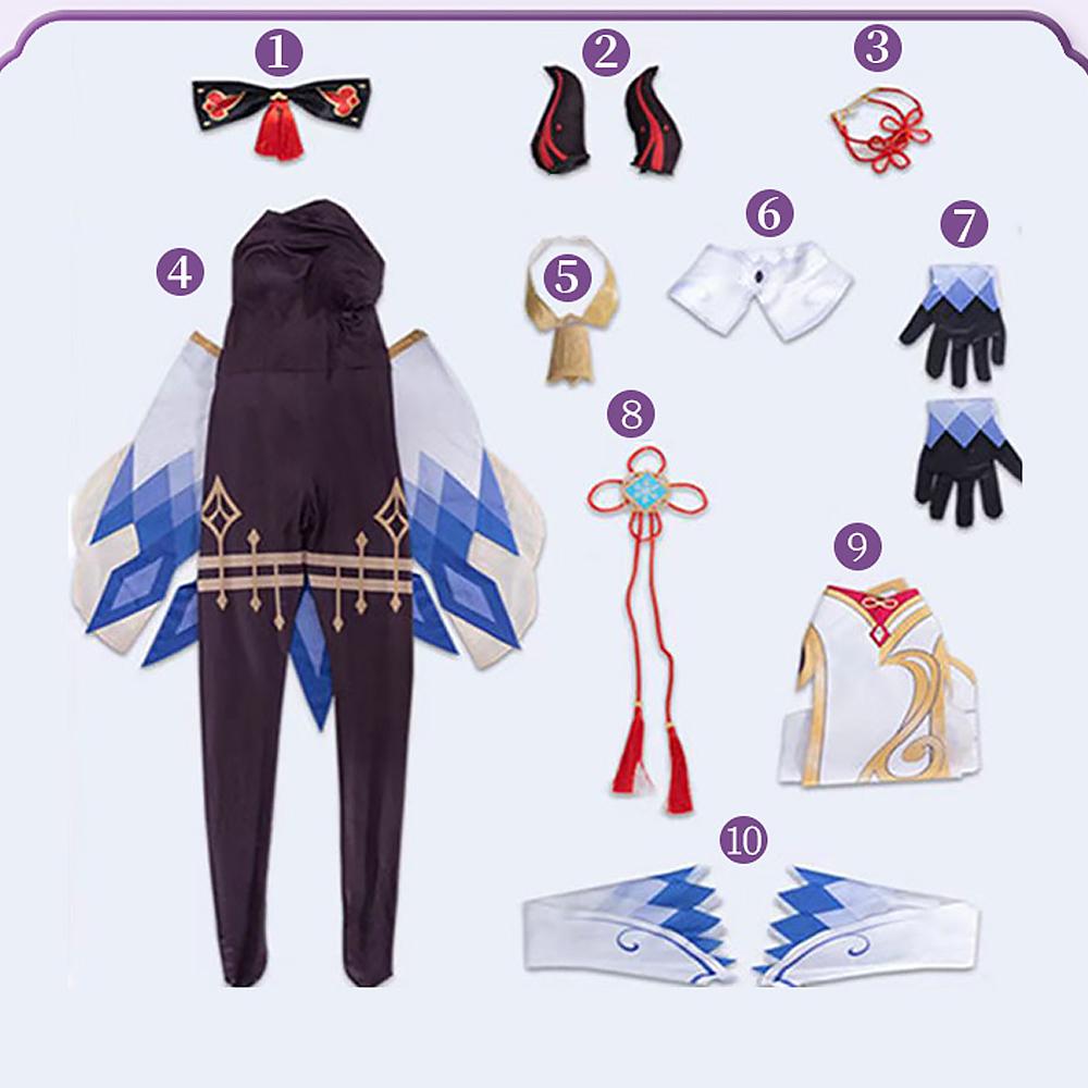 Ganyu Cosplay Dress Genshin Impact Ganyu Complete Anime Costume Set