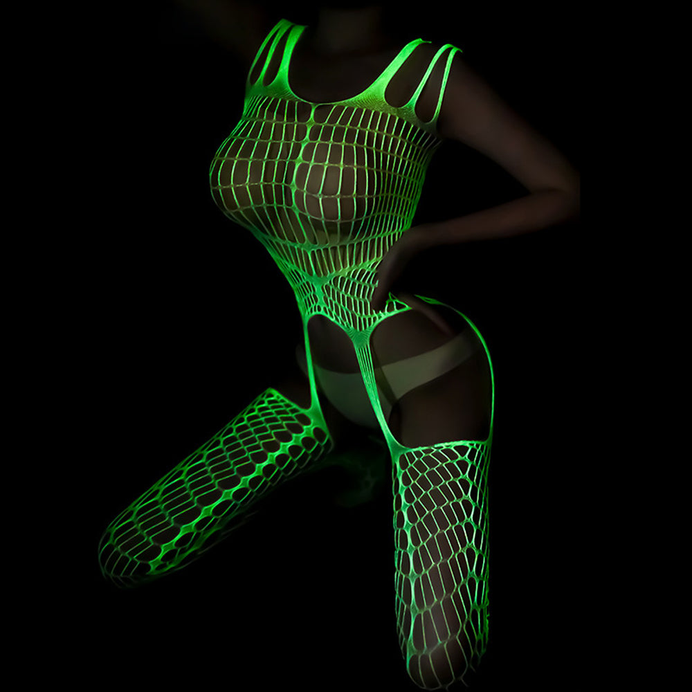 Yomorio Luminous Fishnet Bodystocking - Sexy, Stylish, and Glowing