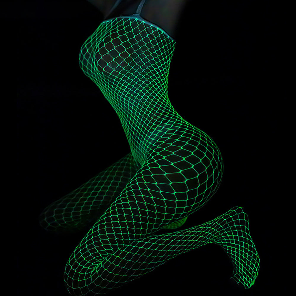 Yomorio Luminous Fishnet Bodystocking – Seductive & Glowing Intimates