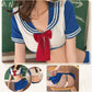Sailor Moon Cosplay Costume Japanese Anime JK Uniform Sailor Crop Top and Pleated Skirt