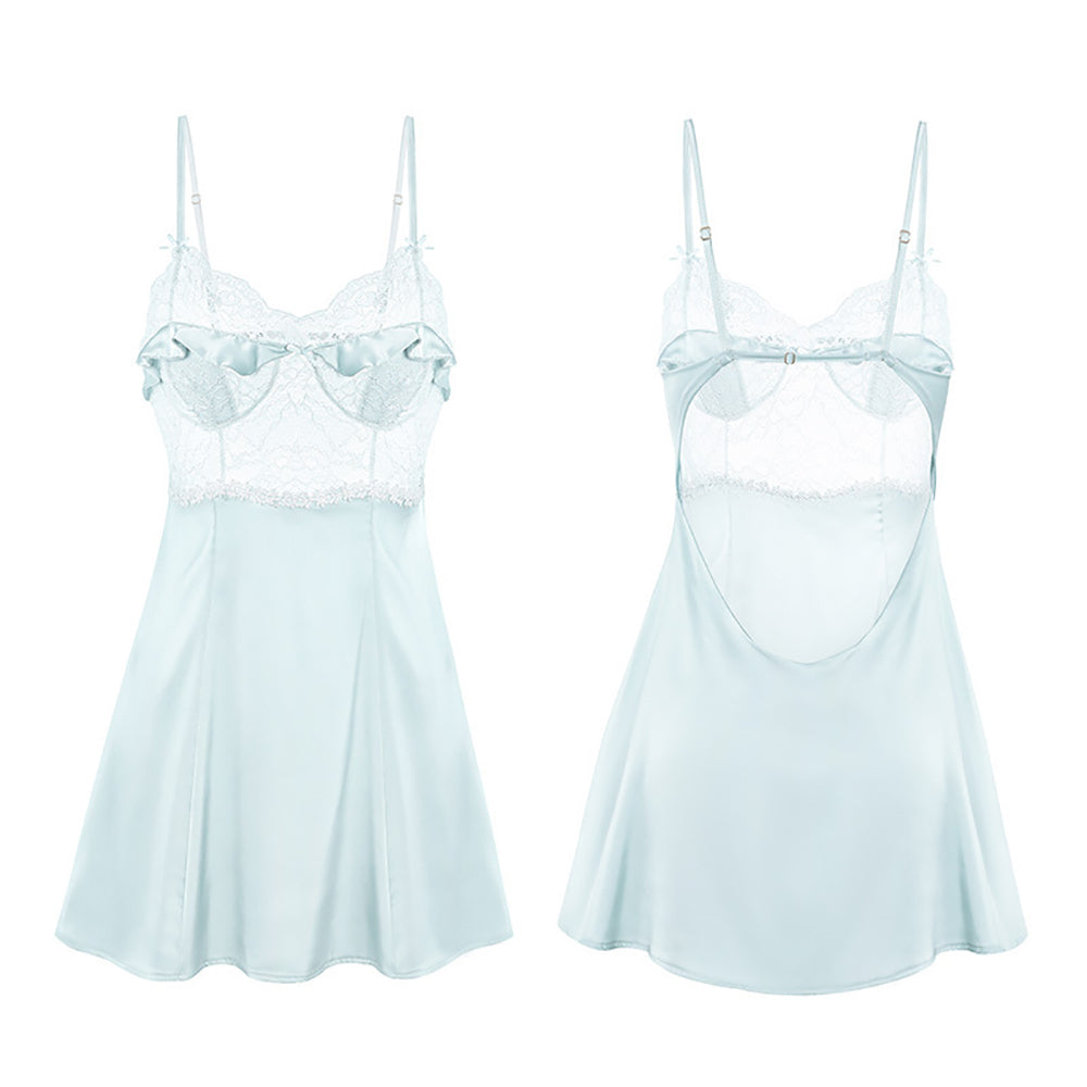 lace babydoll dress for honeymoon Levmjia Women Lace Chemise Nightgown Sexy Sleepwear Lingerie Hollow Out Mesh Babydoll Dress for Valentine Honeymoon Plus Size Comfortable Stretchy