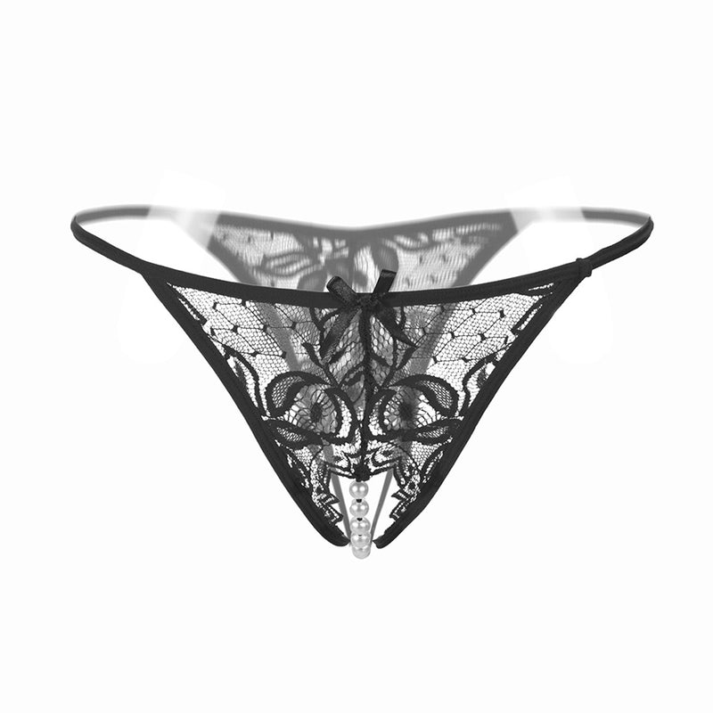  Yomorio Black Lace Thong Underwear - Sheer Mesh, and Unique