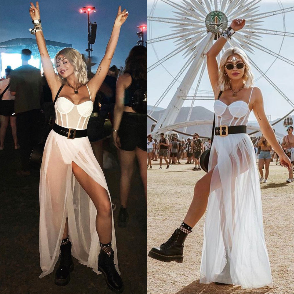 Sheer coachella outlet dress